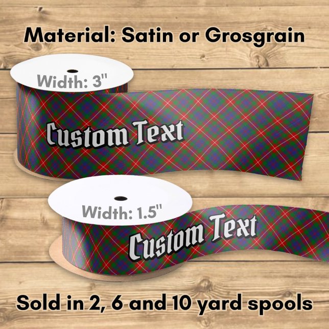 Ruban En Satin Clan Fraser de Lovat Tartan (Créateur téléchargé)