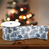 Classé Elegant Rustic Blue Horses Country Toile