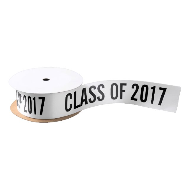 Ruban En Satin Classe licenciée de blanc du noir 2017 de (Bobine)