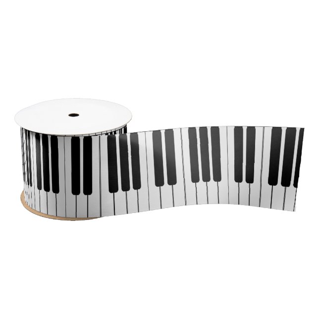 Ruban En Satin Clavier de piano 3 pouces (Bobine)