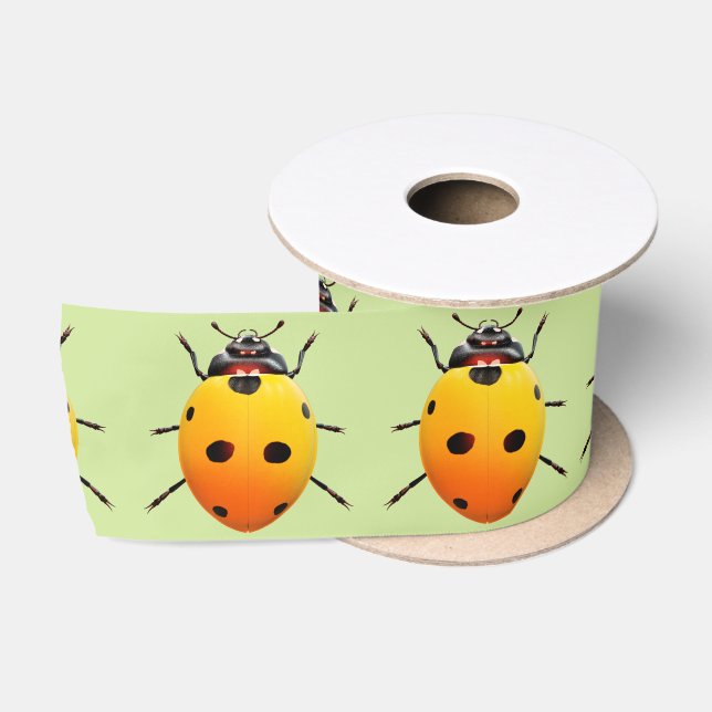 Ruban En Satin Coccinelle Chanceuse (Bobine)