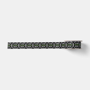 Ruban En Satin Code QR de logo noir personnalisé pour la marque c