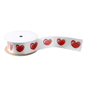 Ruban En Satin Coeurs de Ladybug mignons