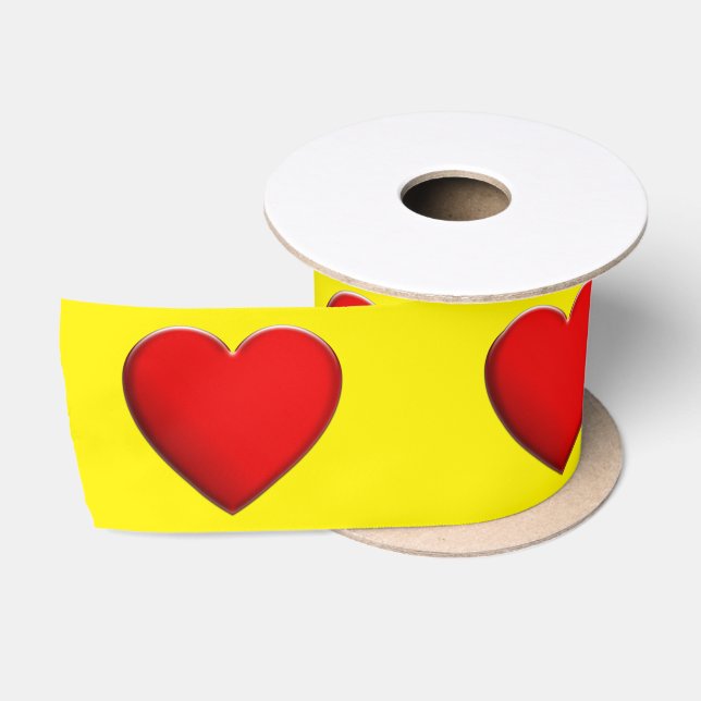 Ruban En Satin COEURS pour l'amour et vos idées (Bobine)