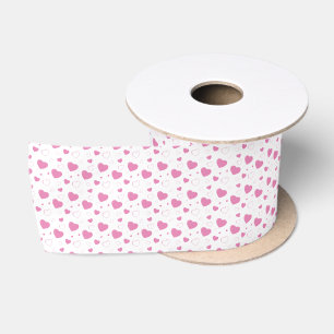 Ruban En Satin Coeurs roses mignons motif romantique