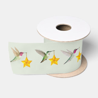 Ruban En Satin Colibris d'Anna et Étoiles