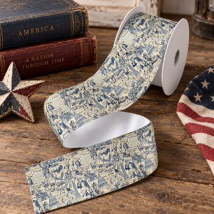 Ruban En Satin Collage d'histoire Americana vintage ID1308