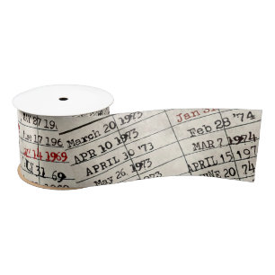 Ruban En Satin Collection de cartes de bibliothèque ancienne