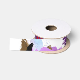 Ruban En Satin Collection de timbres d'Halloween "Howling Night"