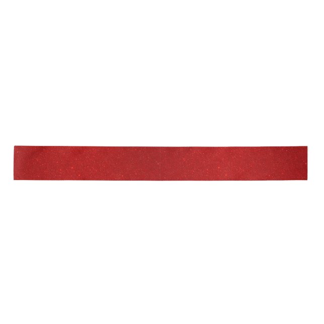 Ruban En Satin Collection Saint-Valentin Paillettes Rouge Uni (Devant)