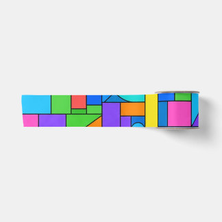 Ruban En Satin Color Block Disorder