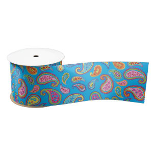 Ruban En Satin Colorée Paisley Anniversaire de enfant Party