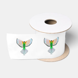 Ruban En Satin Colorful Birds Flying