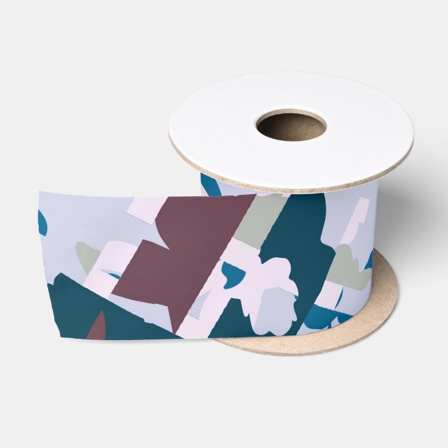 Ruban En Satin Conception Abstraite (Bobine)