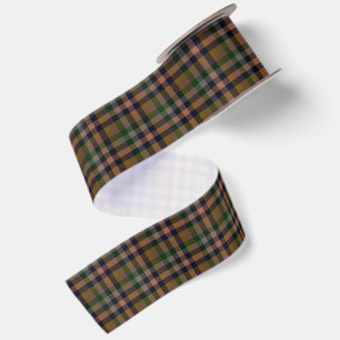Ruban En Satin Conception de carreaux Gingham de terre sombre