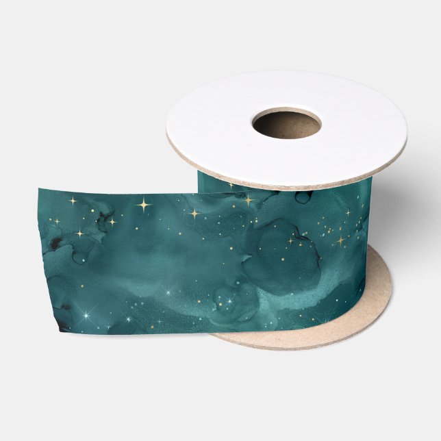 Ruban En Satin Conception de la série Galaxie sarcelle 2  (Bobine)