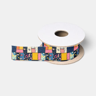 Ruban En Satin Conception de Patchwork adorable, Motif Joueur
