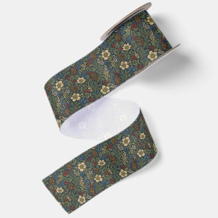 Ruban En Satin Cône de pin Baies de houx de William Morris