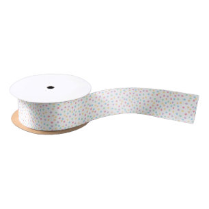 Ruban En Satin Confetti Pastels (Points)
