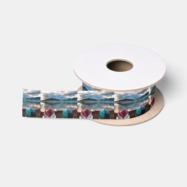 Ruban En Satin Coques des bateaux et marmaris Hiver (Bobine)