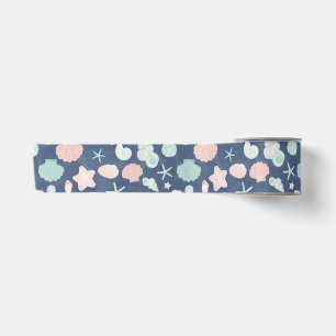 Ruban En Satin Coquillages Côtiers Plage & Design Océan