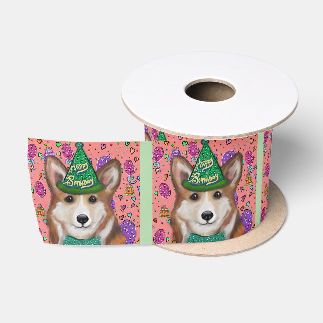 RUBAN EN SATIN CORGI GALLOIS DE PEMBROKE  (Bobine)