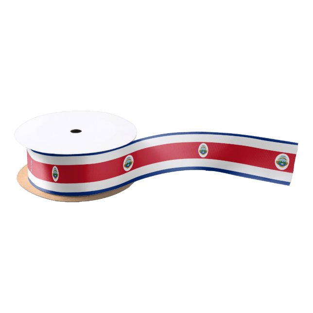 Ruban En Satin Costa Rica drapeau Ribbon (Bobine)
