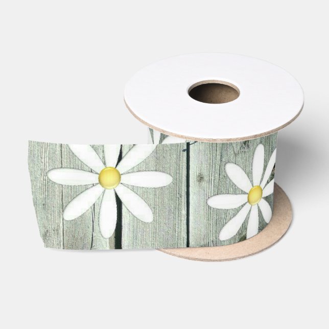 Ruban En Satin Cottage Daisy (Bobine)