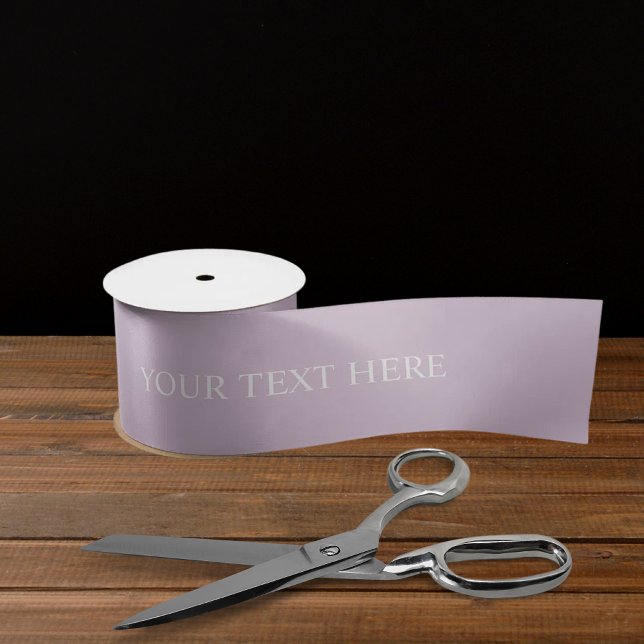Ruban En Satin Couleur blanc violet clair souple et souple (Solid Soft Light Pastel Purple White Color Satin Gift Wrap Ribbon)