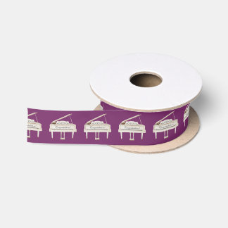 Ruban En Satin Couleur faite sur commande blanche d'arrière -