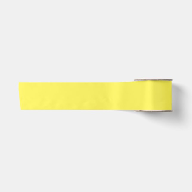 Ruban En Satin Couleur jaune uni (Devant)
