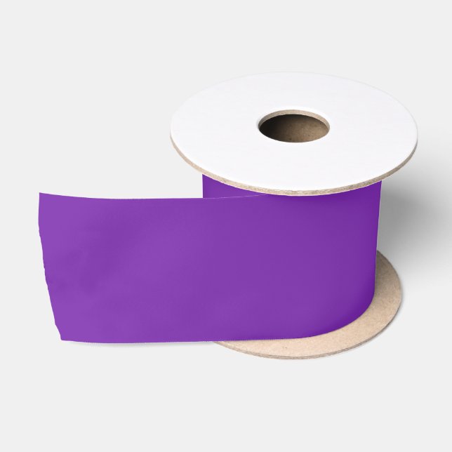 Ruban En Satin Couleur solide du raisin (Bobine)