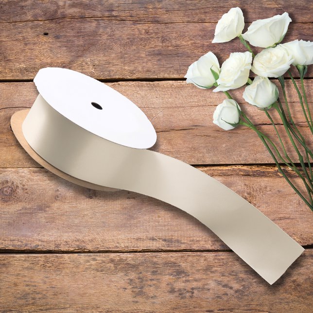 Ruban En Satin Couleur solide métallique Champagne | Classique |  (Créateur téléchargé)