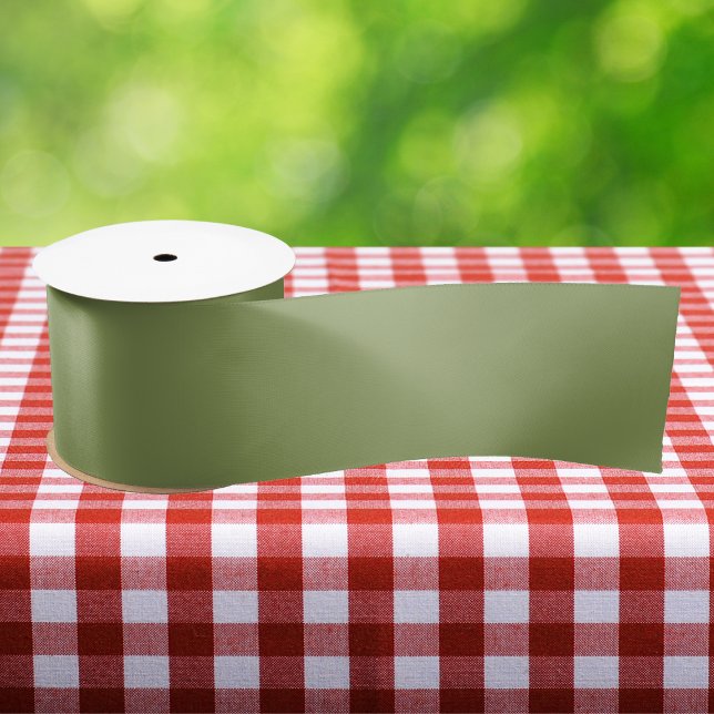 Ruban En Satin Couleur solide verte de mousse (Créateur téléchargé)