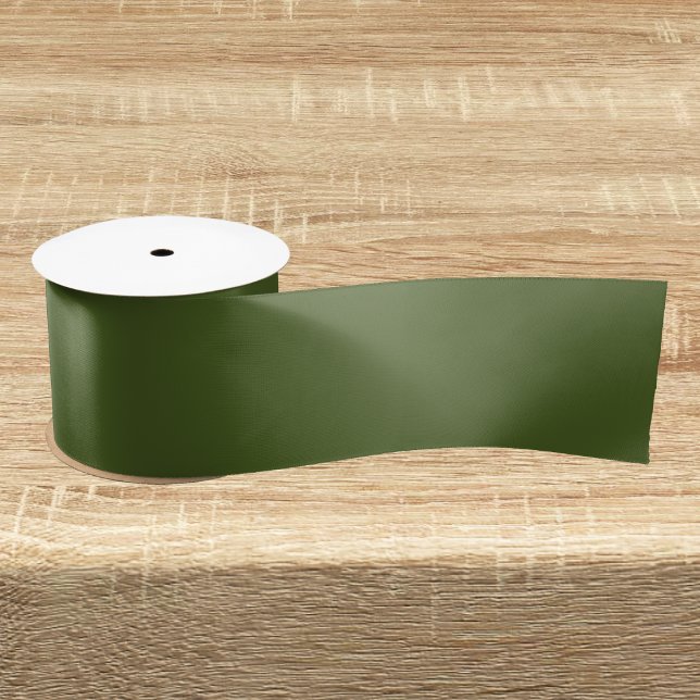 Ruban En Satin Couleur solide verte de mousse foncée (Créateur téléchargé)