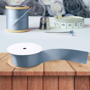 Ruban En Satin Couleur uni bleu foncé Simple Minimaliste
