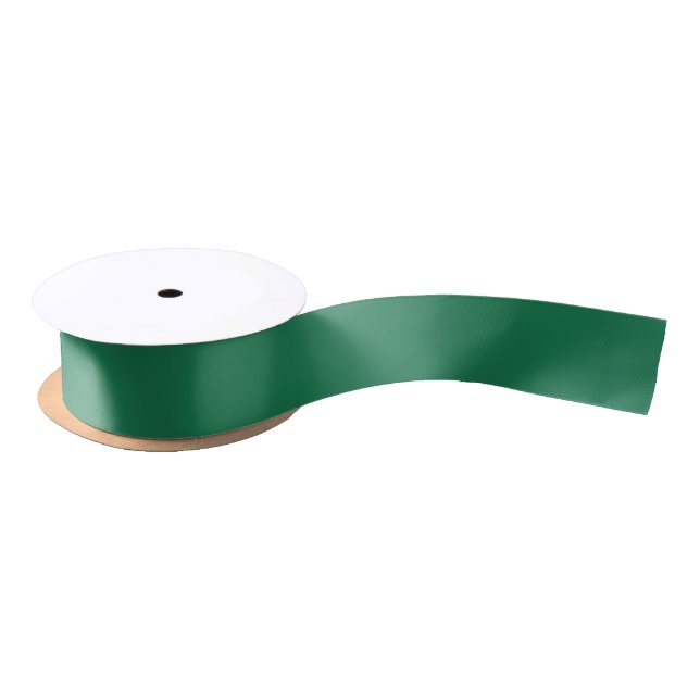 Ruban En Satin Couleur Uni Élégante Verte (Bobine)