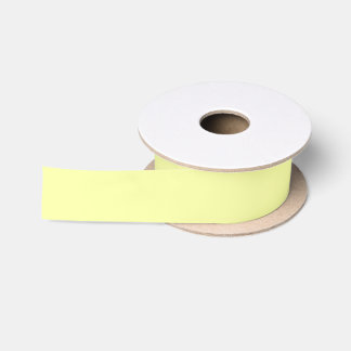 Ruban En Satin Couleur uni jaune pâle blanc pastel