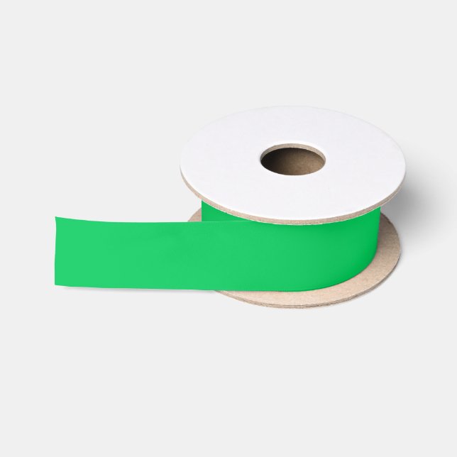 Ruban En Satin Couleur Uni : Vert Émeraude (Bobine)