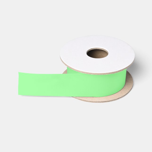 Ruban En Satin Couleur Uni : Vert Menthe (Bobine)