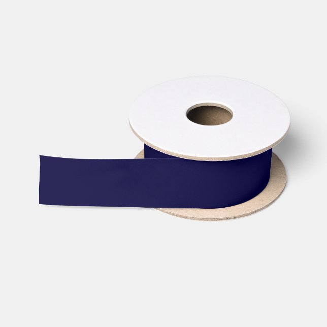 Ruban En Satin Couleur unie : Bleu marine (Bobine)