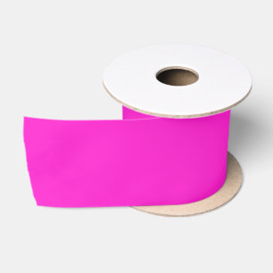 Ruban En Satin Couleur unie magenta chaud