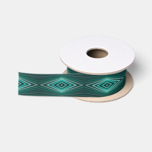 Ruban En Satin Couleurs Aquatiques En Bandes De Peinture Aquarell