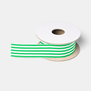 Ruban En Satin Couleurs DIY Minces Bandes Multiples - Blanc Vert