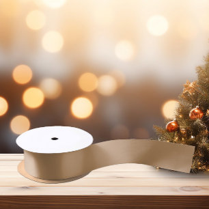 Ruban En Satin Couleurs Tendance - Beige Chaud - Solide