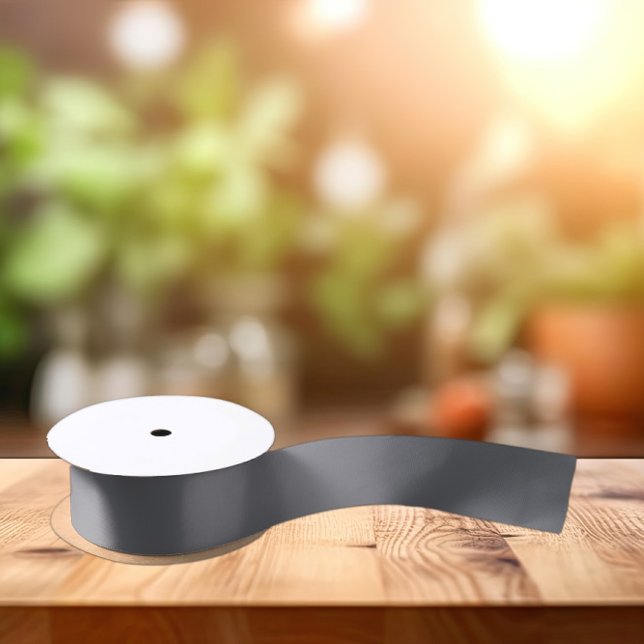 Ruban En Satin Couleurs tendance - Gris d'ardoise - Solide (Créateur téléchargé)