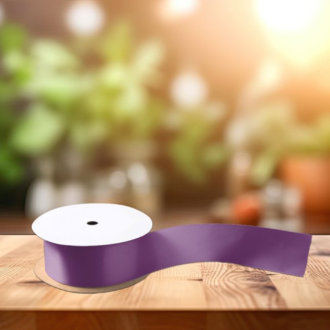 Ruban En Satin Couleurs Tendances - Couleur Plum Violet - Solide (Créateur téléchargé)