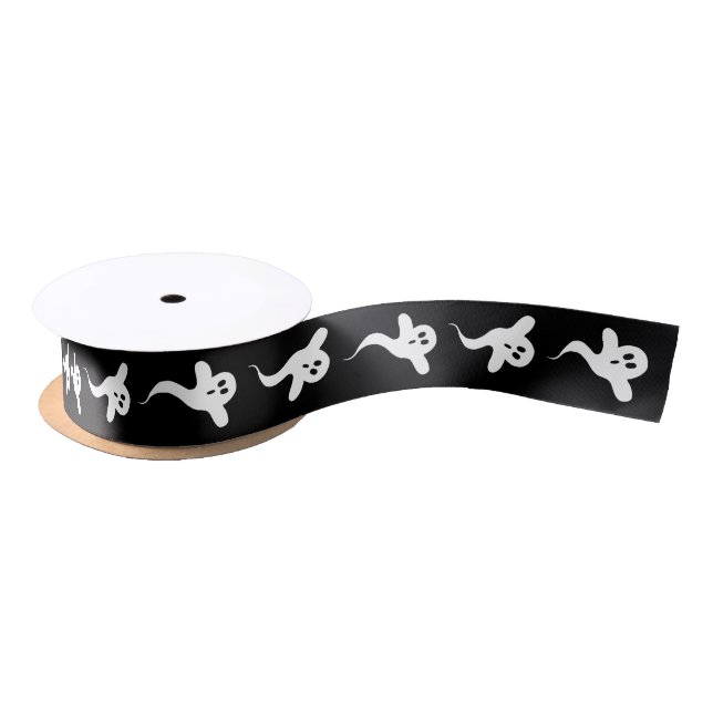 Ruban En Satin Coupable cadeau d'Halloween noir et blanc pour fan (Bobine)