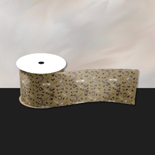 Ruban En Satin Coupes de café Motif et ruban Word Art