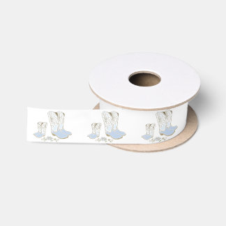 Ruban En Satin Cowboy Baby shower Pays Western Blue Boy